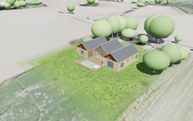 Designet H-huset, plan B på grunden